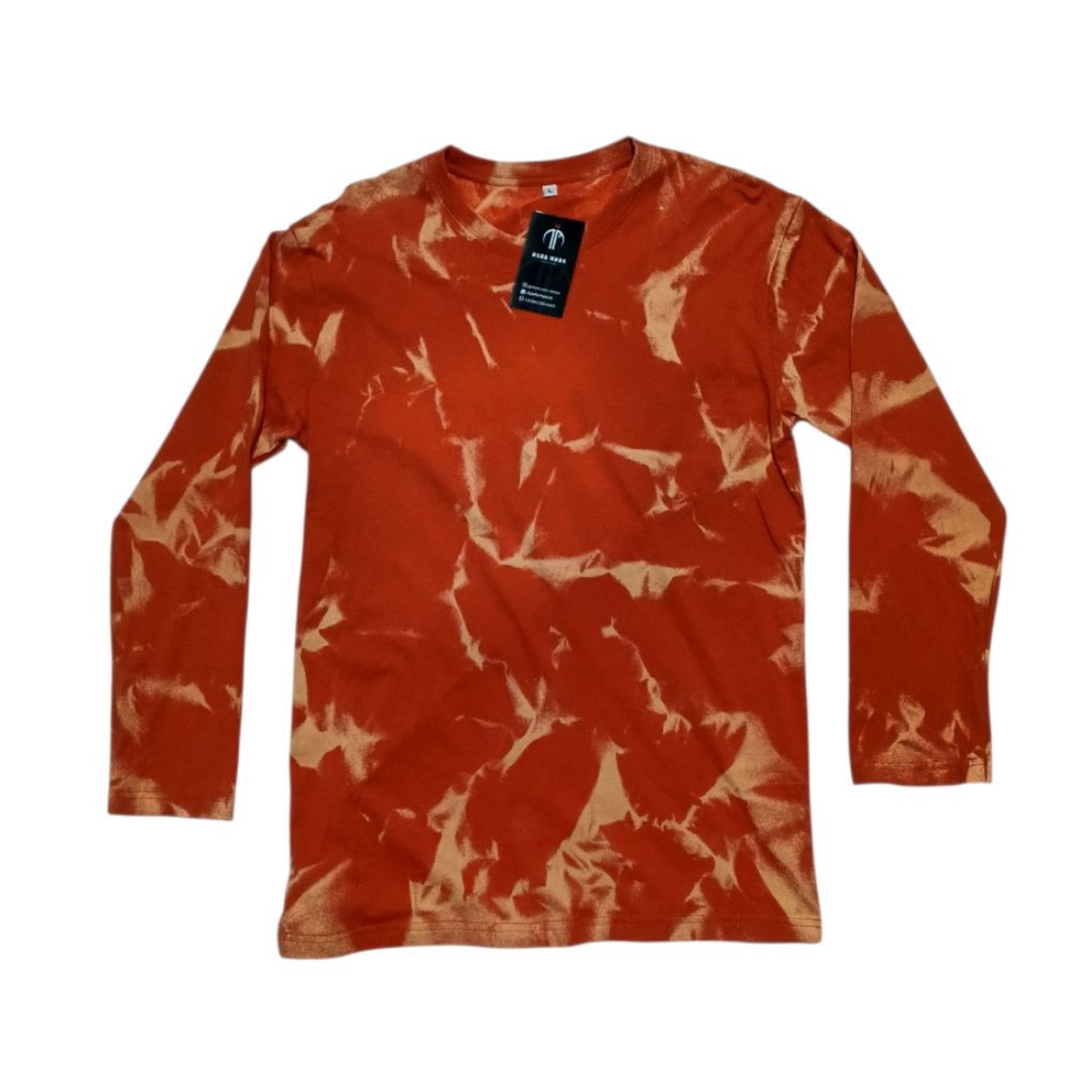 kaos tiedye lengan panjang DARKMOON orange bata