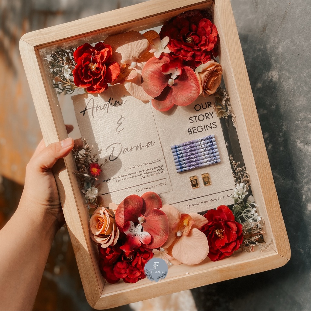 Mahar Akrilik 3D Bingkai Lengkung