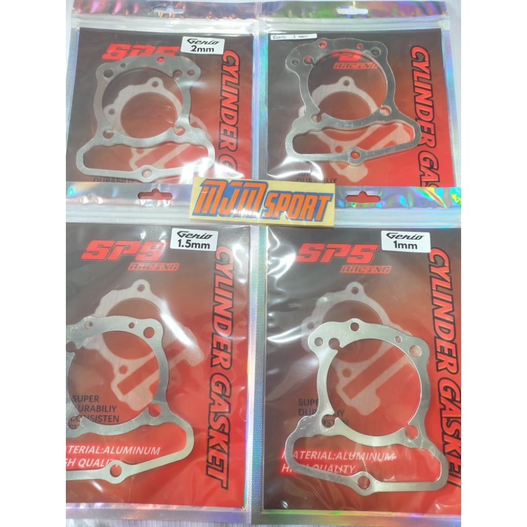 Paking Aluminium gasket Almu Blok bawah blok Seher BB GENIO Koj Beat New Deluxe Scoopy new 0,5mm 1mm