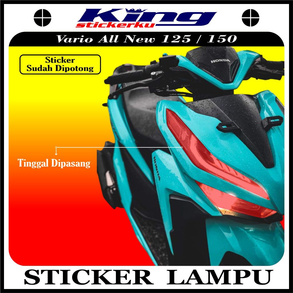 Stiker Lampu Sen Vario 125 /150 2018-2021 | Stiker Alis dan Lampu Vario  New 2023 | Stiker Lampu Ali