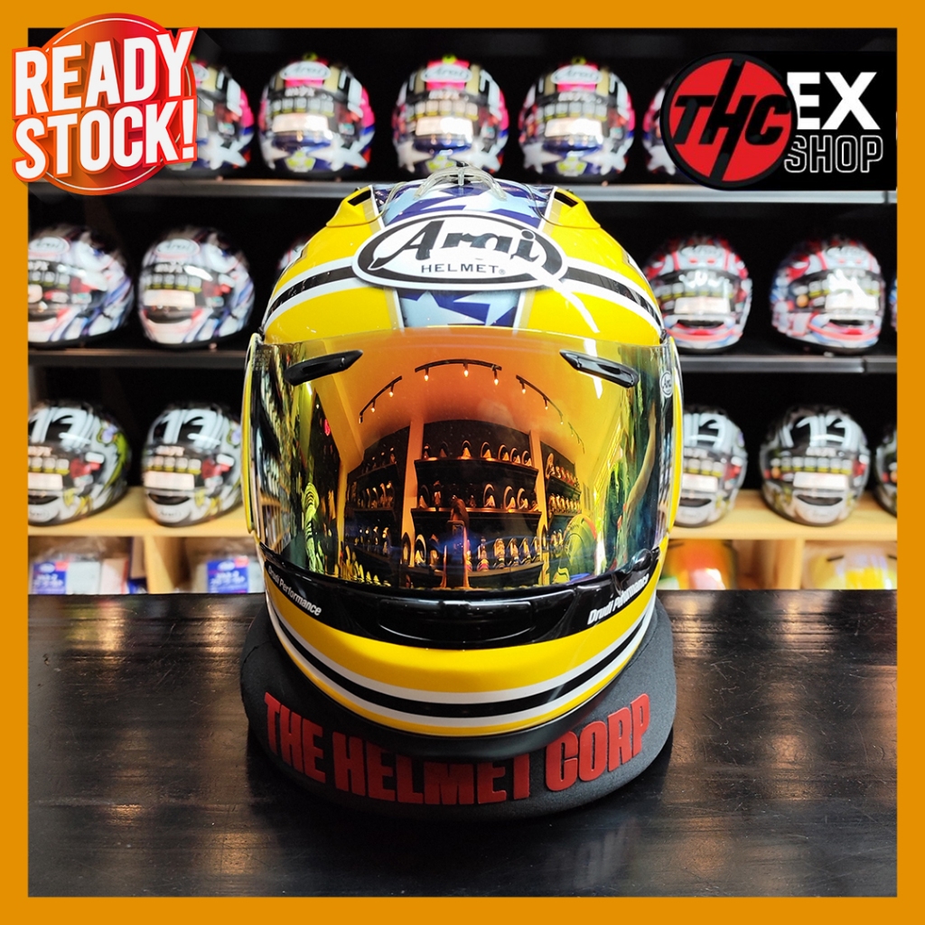 ARAI RR5 COLLIN EDWARD LEGEND YELLOW SIZE L SECOND 2ND ORIGINAL FULL FACE MOTORCYCLE HELMET