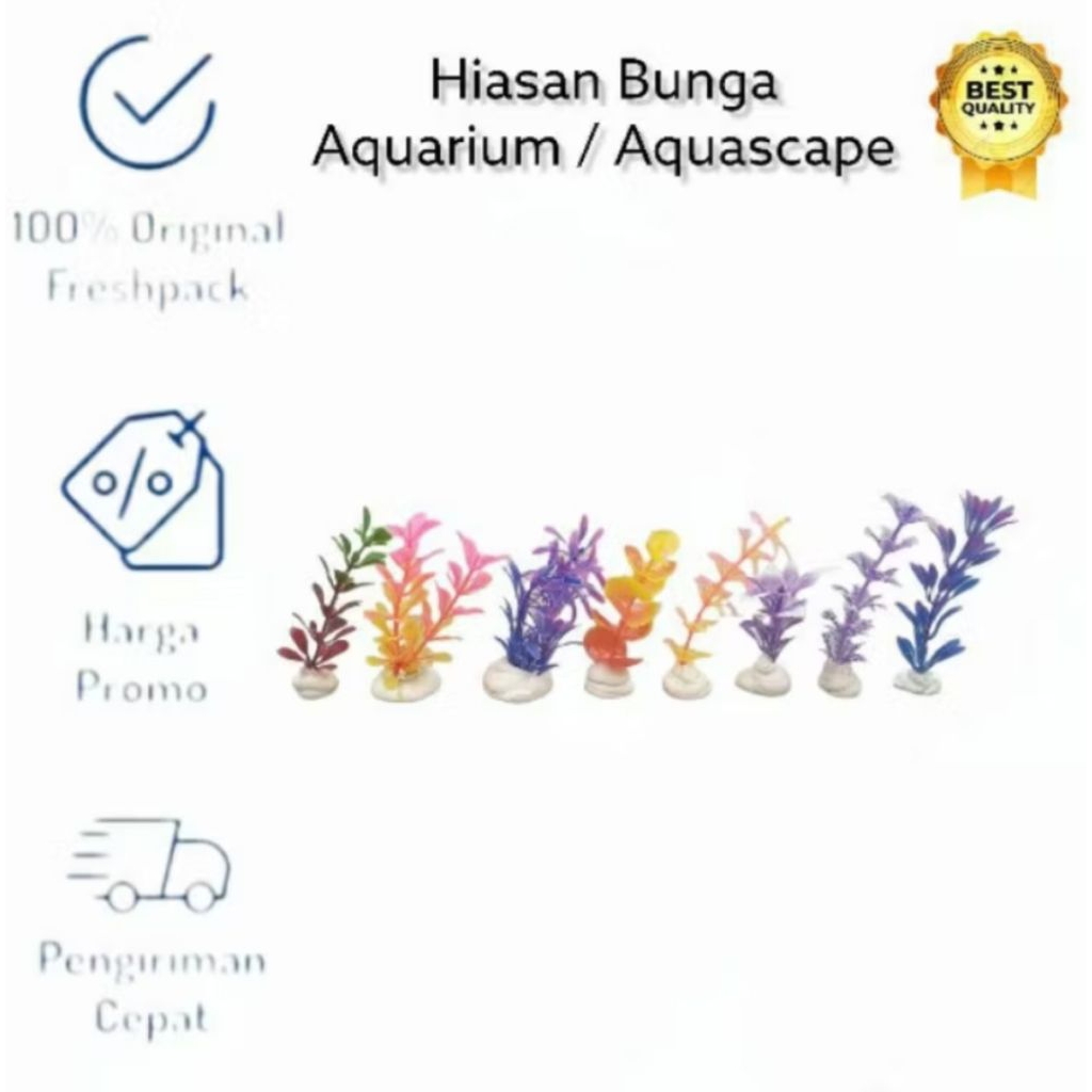 TANAMAN PLASTIK HIAS AQUARIUM ISI 10 PCS 1 PACK HEMAT RUMPUT SINTESIS AQUARIUM