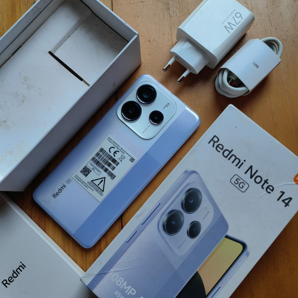 XIAOMI REDMI NOTE 14 5G SECOND 8/256GB HP SECOND HP BEKAS