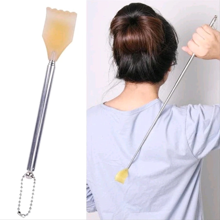 ALAT GARUK PUNGGUNG UJUNG PLASTIK Garukan Badan Penggaruk Stainless Panjang