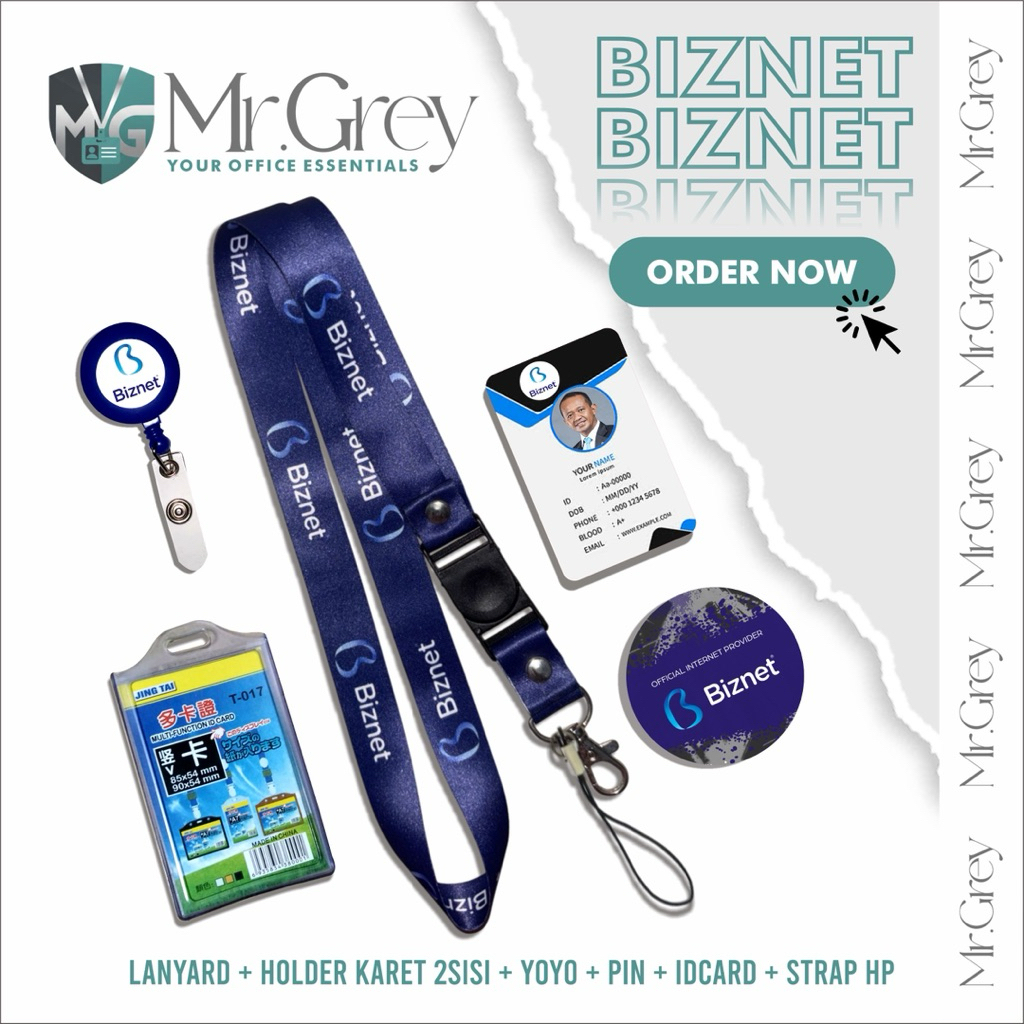 Lanyard BIZNET / Tali idcard BIZNET [Ready stock] Termurah