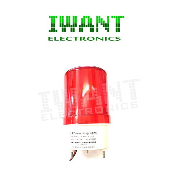 LAMPU ROTARY WARNING LIGHT 12V 12 VOLT DC MERAH 12V DC LAMPU DARURAT ROTARY 12V DC MERAH LAMPU LED E