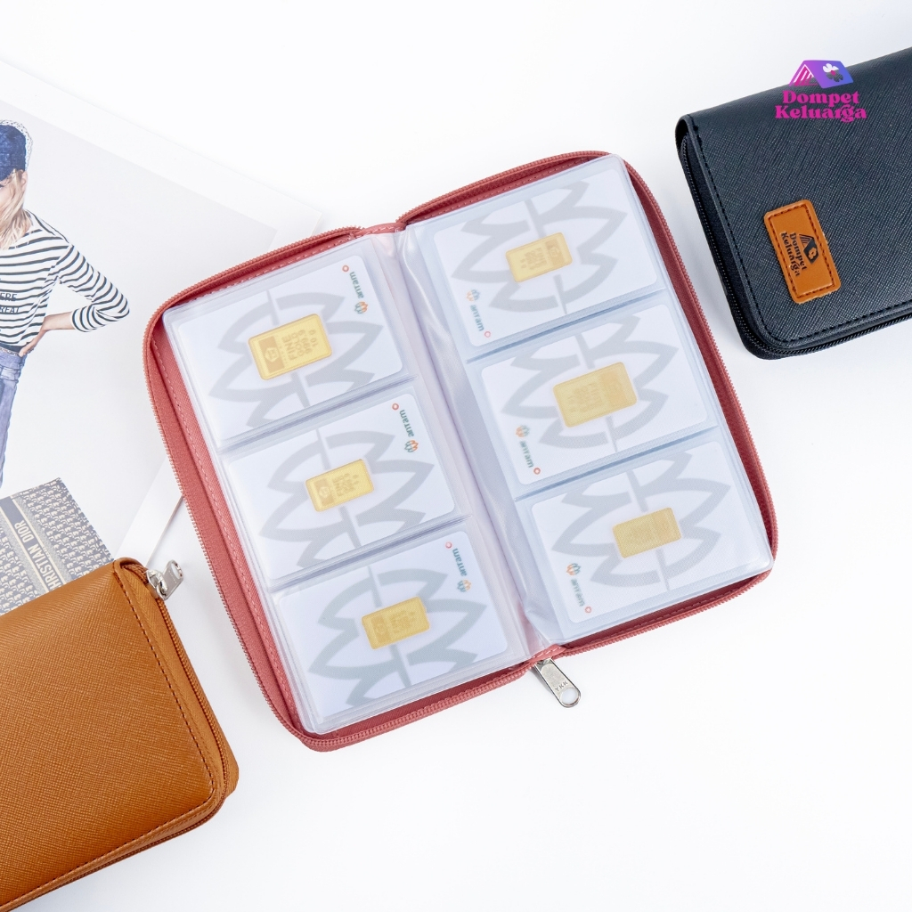 Dompet Keluarga - Dompet Logam Mulia Album Antam Tempat Penyimpanan Emas 60 Slot