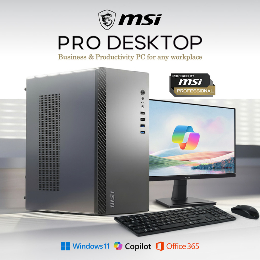 MSI PRO DESKTOP PC X I5 10400 - 16GB 500GB W11+OFFICE 365 BUSINESS FREE MONITOR LED 24 INCH