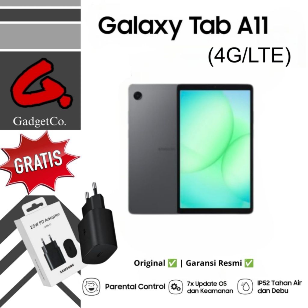 Samsung Galaxy Tab A11 4G / LTE 4/64GB Garansi Resmi