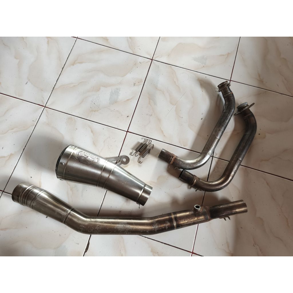 Knalpot fullsistem racing r9 GP series new ninja 250fi / new ninja250fi 2018-2025