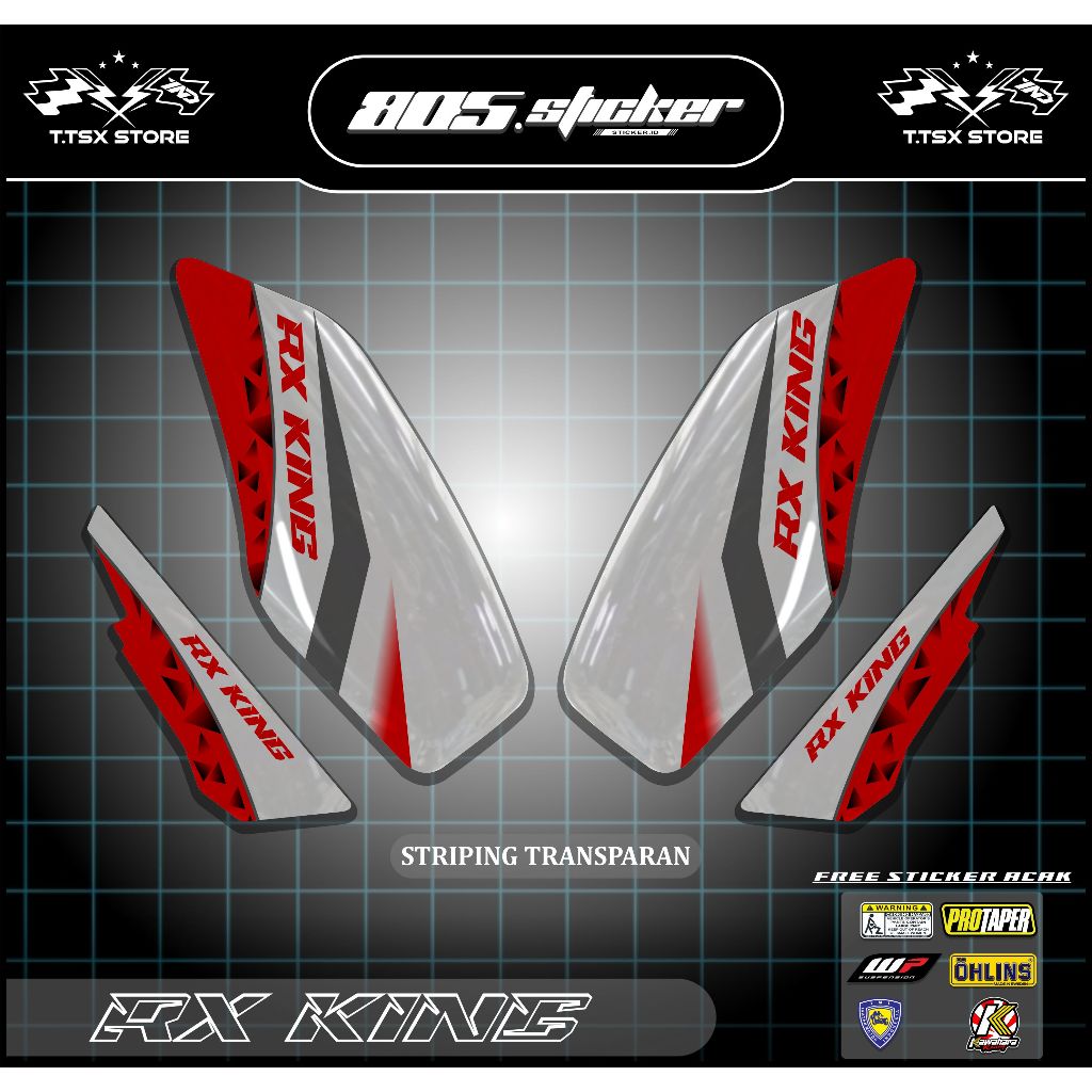 STRIPING TRANSPARAN RX KING/STIKER VARIASI RX KING/STRIPING STIKER RX KING