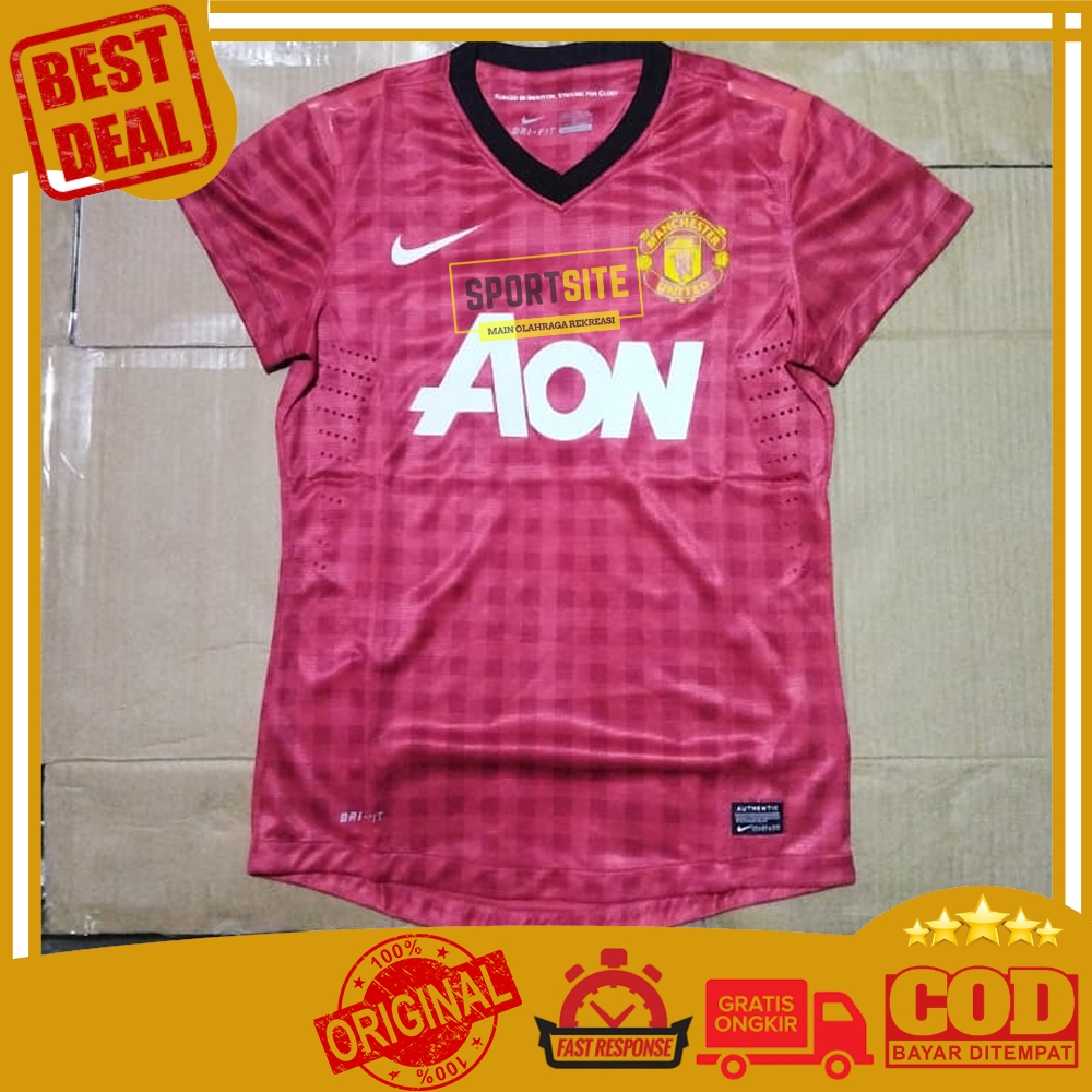 Kaos Dri-Fit Jersey Manchester United F.C. 2012 2013 Home Woman Ladies MUFC Man.U Football Soccer Ru