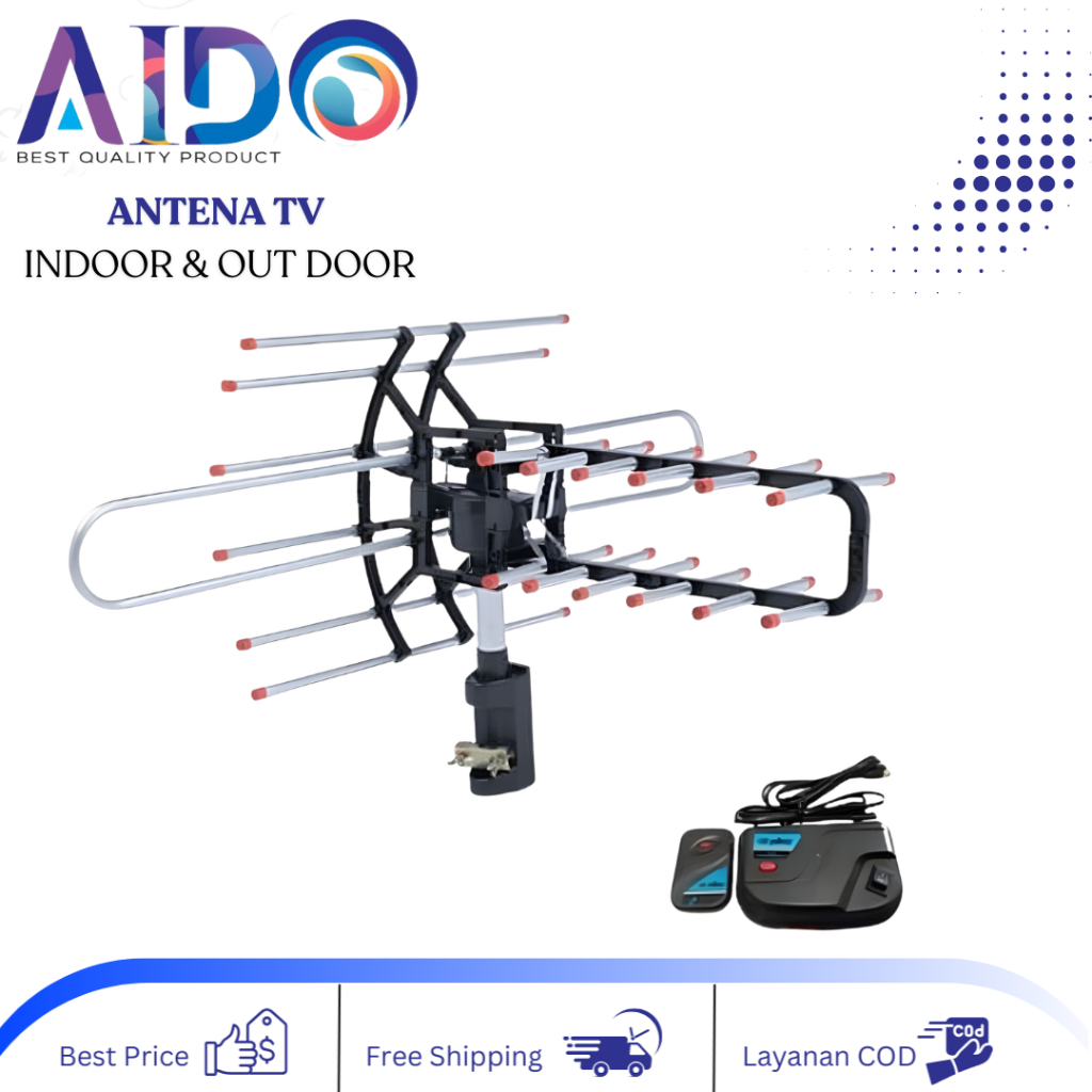 Antena TV digital Outdoor / Luar + Remote + Booster TV Q 950