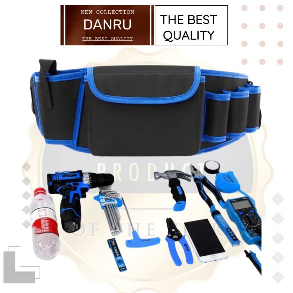 DANRU Tas perkakas  Peralatan Listrik Tebal Multifungsi Oxford Cloth Perawatan Pekerjaan Udara untuk