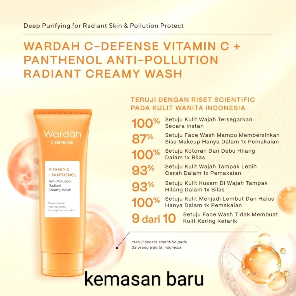 WARDAH C-DEFENSE VIT C FACIAL FOAM ORIGINAL