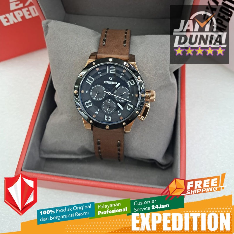 JAM TANGAN WANITA EXPEDITION ORIGINAL CHRONOGRAPH KULIT EXF 6381 EXF6381 EXF 6381 EXPEDITION 6381 EX