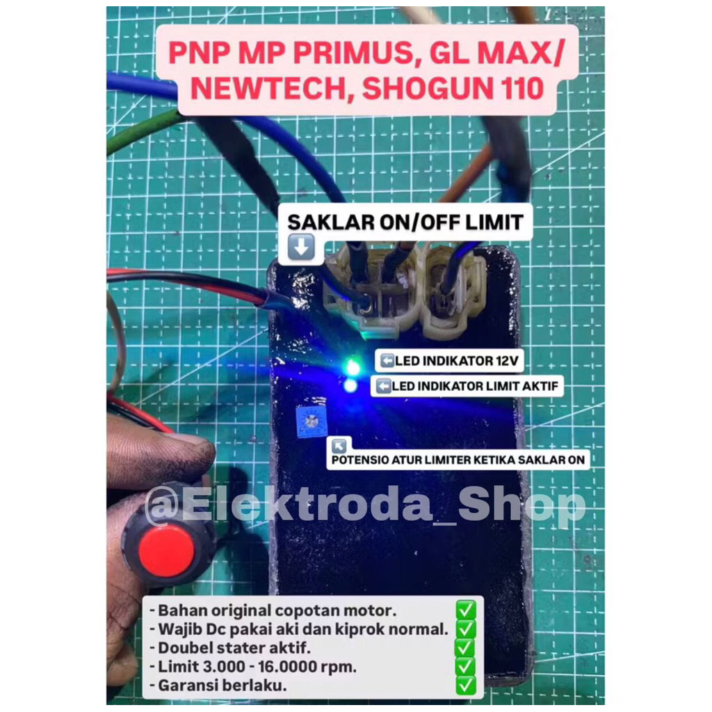 CDI HONDA GL UPGRADE ADJUSTABLE LIMITER + IDLE DRUMBAND