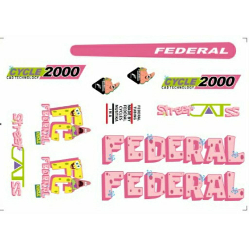 stiker sepeda federal street cat