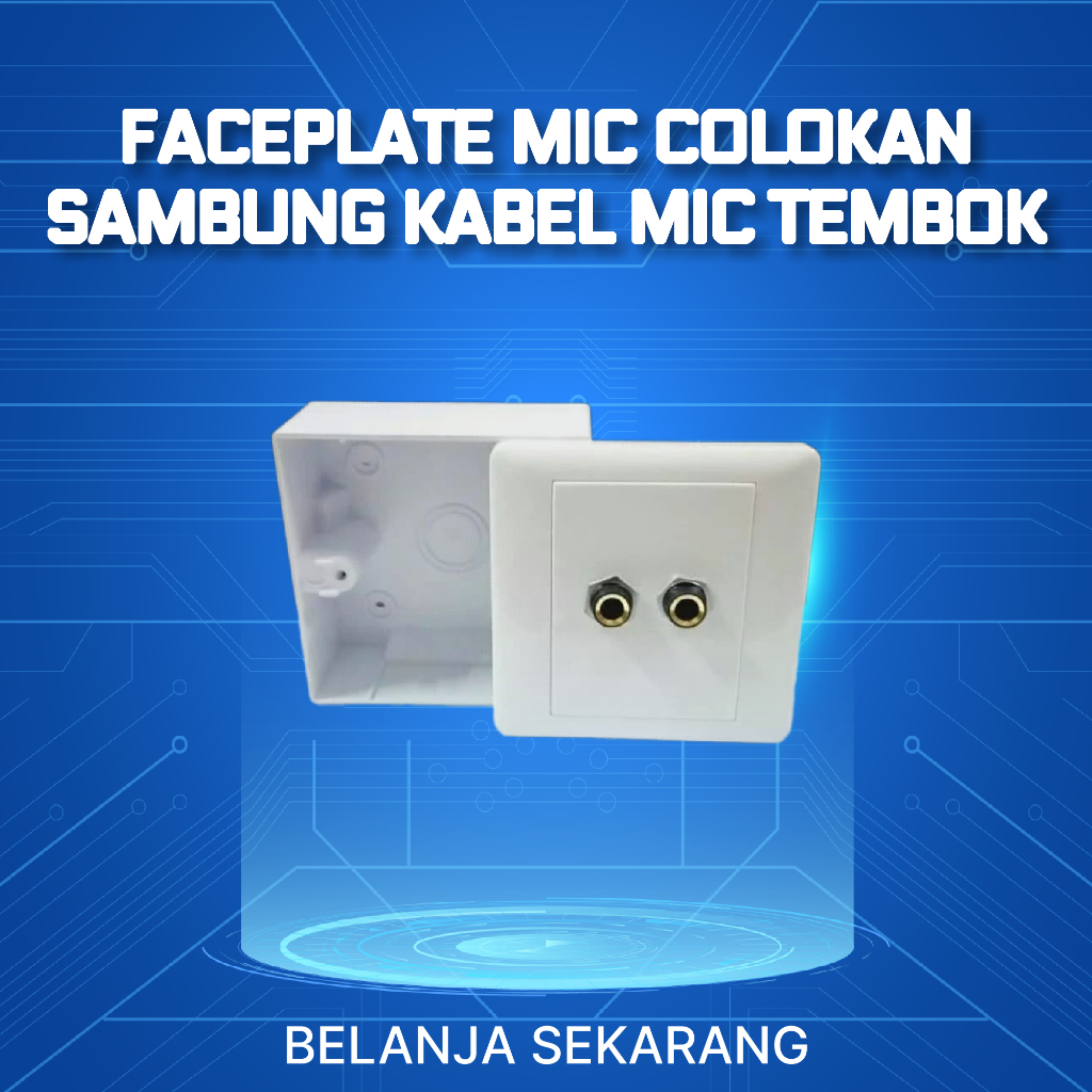 FACE PLATE MIC Colokan Sambung Kabel MIC Tembok