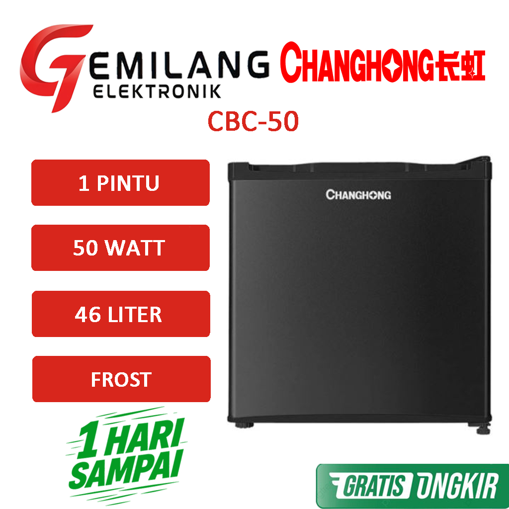 KULKAS CHANGHONG CBC-50 KULKAS MINI KAPASITAS 46 LITER FROST LOW WATT