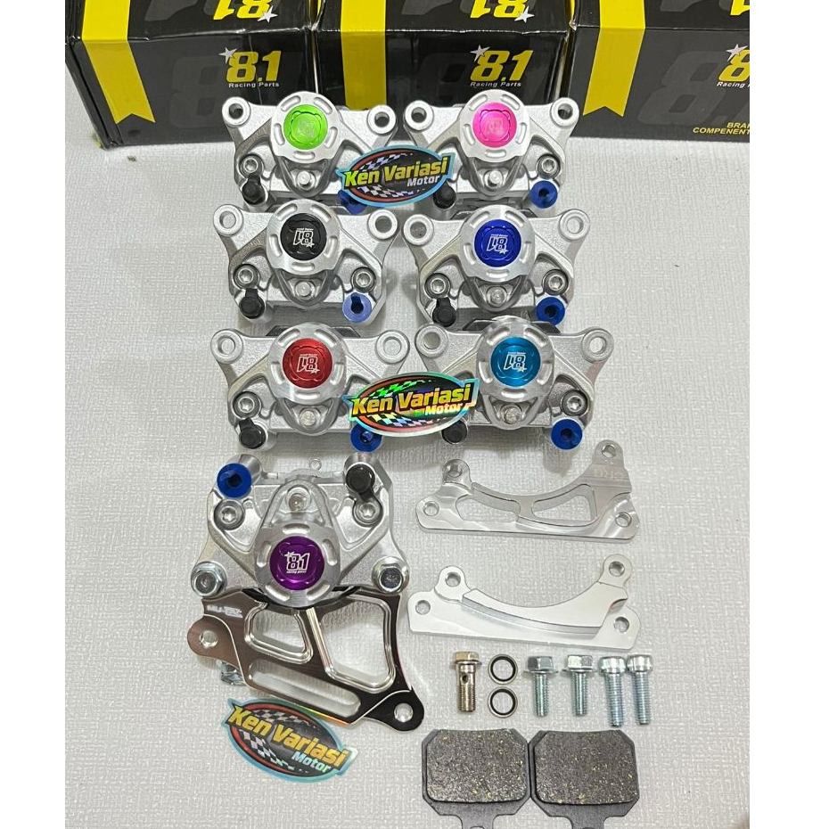 KALIPER + BREKET formula 81 racing part 8.1 vario beat scoopy spacy genio piringan CAKRAM DEPAN DISK
