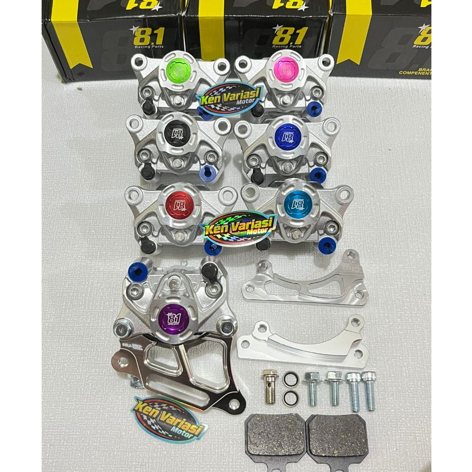 KALIPER + BREKET formula 81 racing part 8.1 vario beat scoopy spacy genio piringan CAKRAM DEPAN DISK