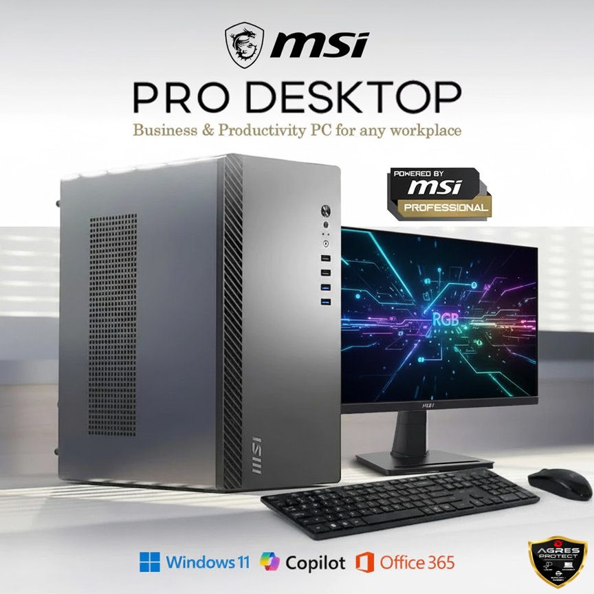 MSI PRO DESKTOP PC XIV I7 14700 - RAM 16GB 1TB WIFI BT W11+OFFICE 365 BUSINESS PRODUCTIVITY +LED 24