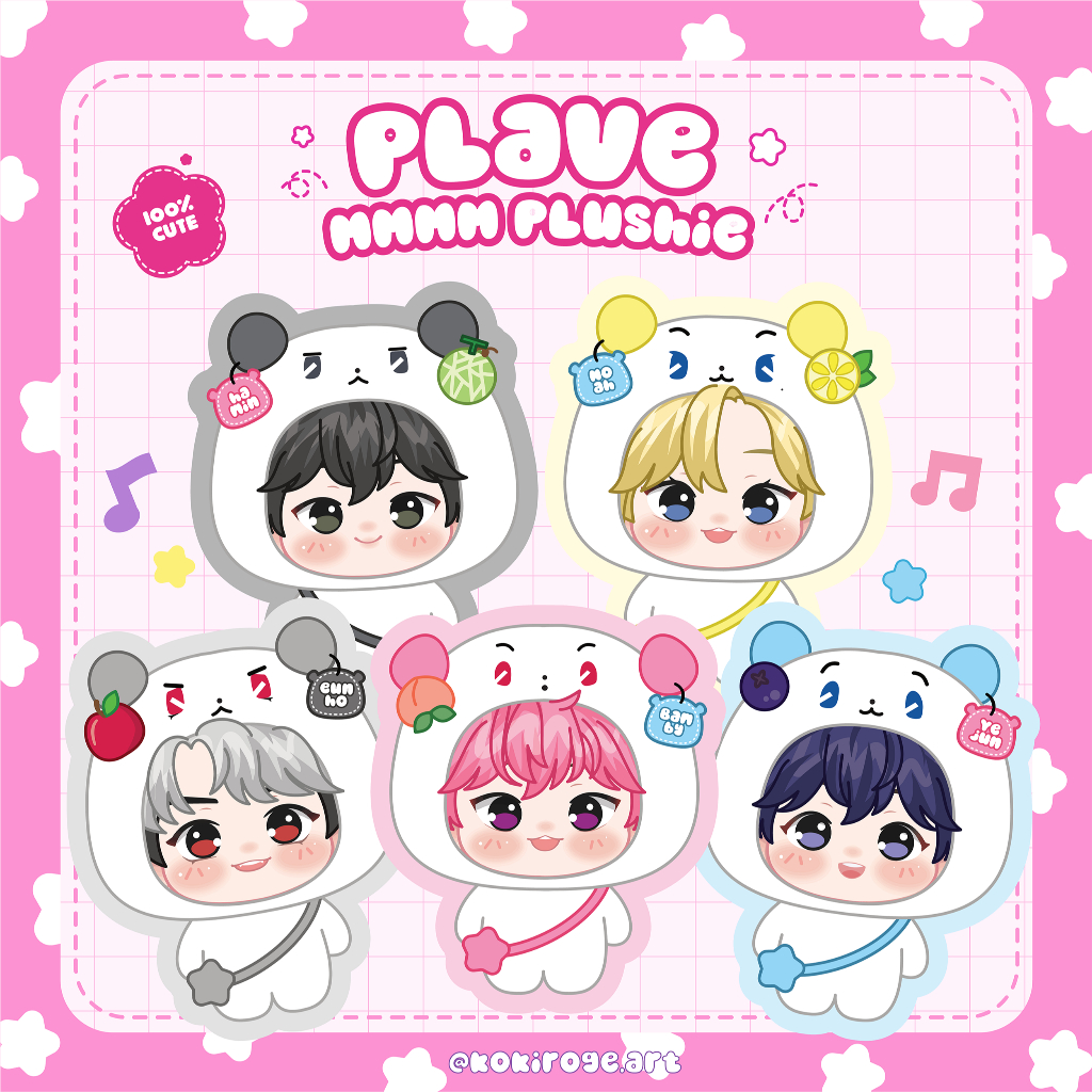PLAVE MMMM Plushie Keychain & Stickerpack