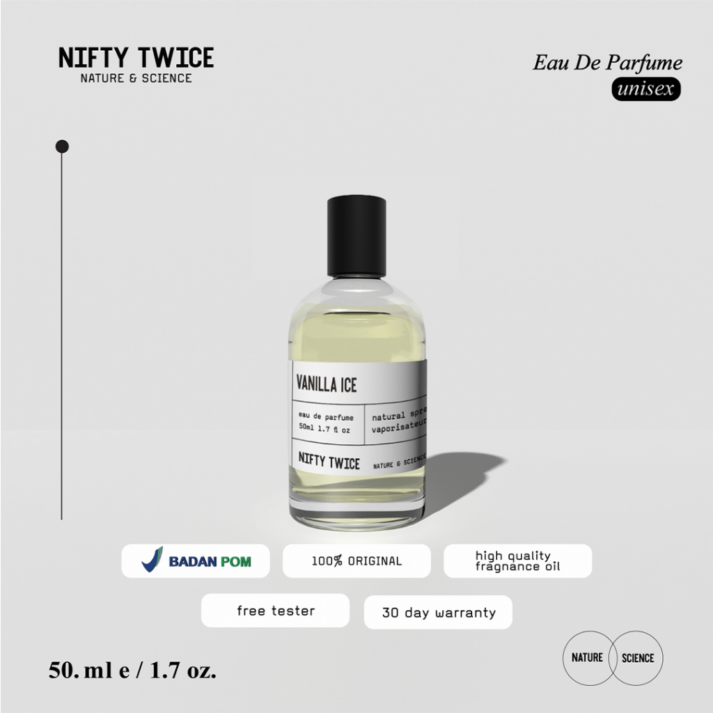Nifty Twice - Vanilla Ice Eau de Parfum Unisex | Wangi Vanilla Fresh Manis