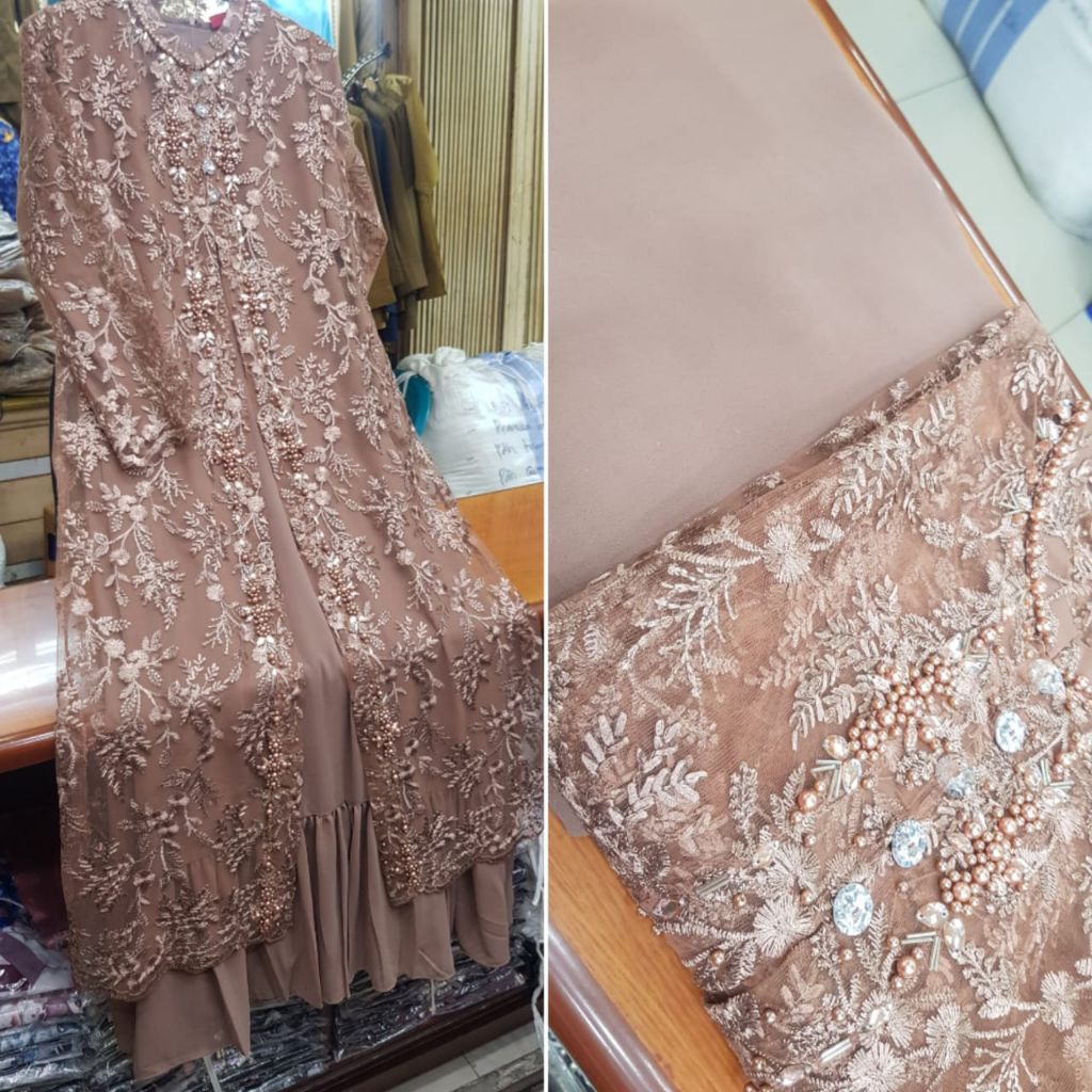 NEWREZYTA DRESS~GAMIS CARDIGAN TILE TUTON IMPORT PREMIUM/GAMIS PESTA MEWAH/GAMIS LEBARAN