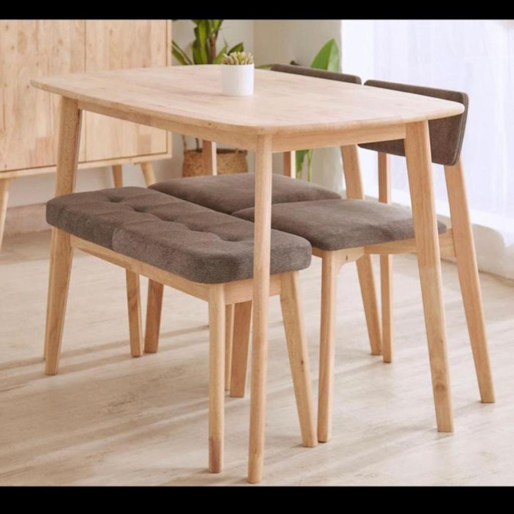 Set Meja Makan Minimalis 2 Kursi 1 Bangku | Set Kursi Makan Minimalis