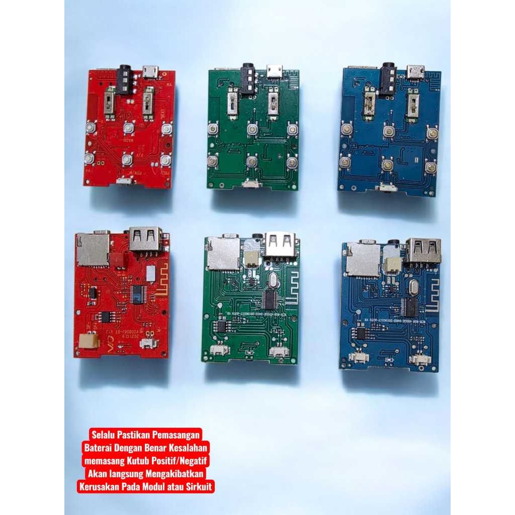 TERMURAH MODULE MODUL MP3 BLUETOOTH 3.7V-5V MODUL MIC BLEUTOOTH MICROPHONE COPOTAN RADIO AUX FLASHDI