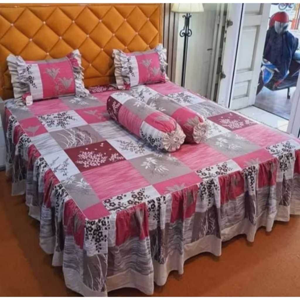 SPREI RUMBAI TERBARU SEPREI MEWAH UKURAN 180X200 160X200 120X200 BONUS SARUNG BANTAL DAN GULING