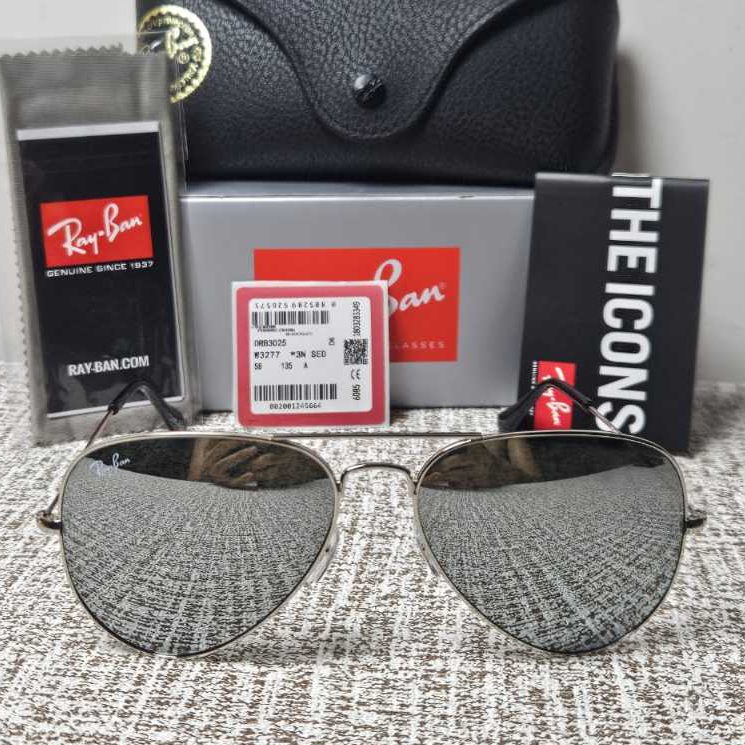 Kacamata Rayban Aviator RB3025 W3277 58 Mirror Silver Original