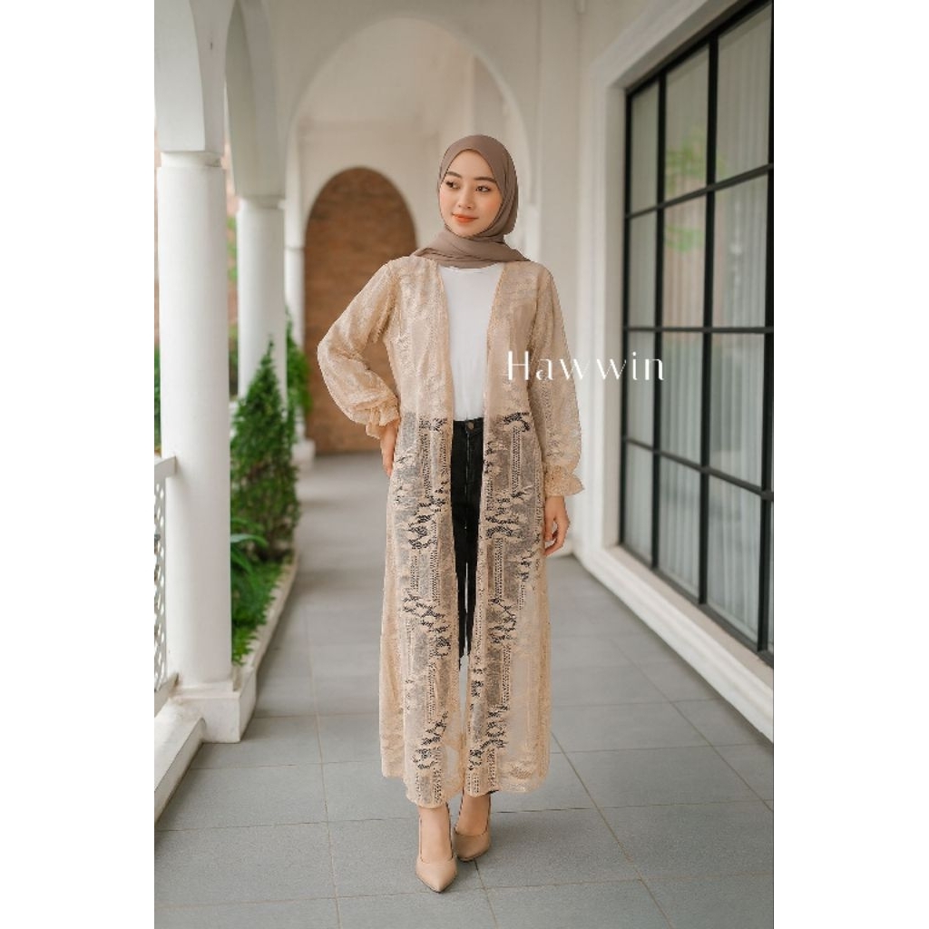 Cardigan Wanita Jumbo LD 130 | Cardigan Panjang  | Outer Kondangan Wanita | Outer Wanita
