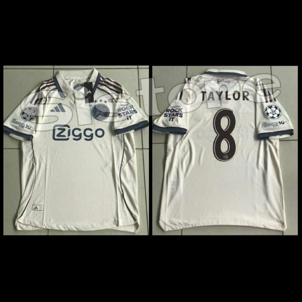 Jersey Ajax 3rd Third Player Issue + Cetak Nama Nameset TAYLOR 8 / WEGHORST 25 / Custom suka suka Fo