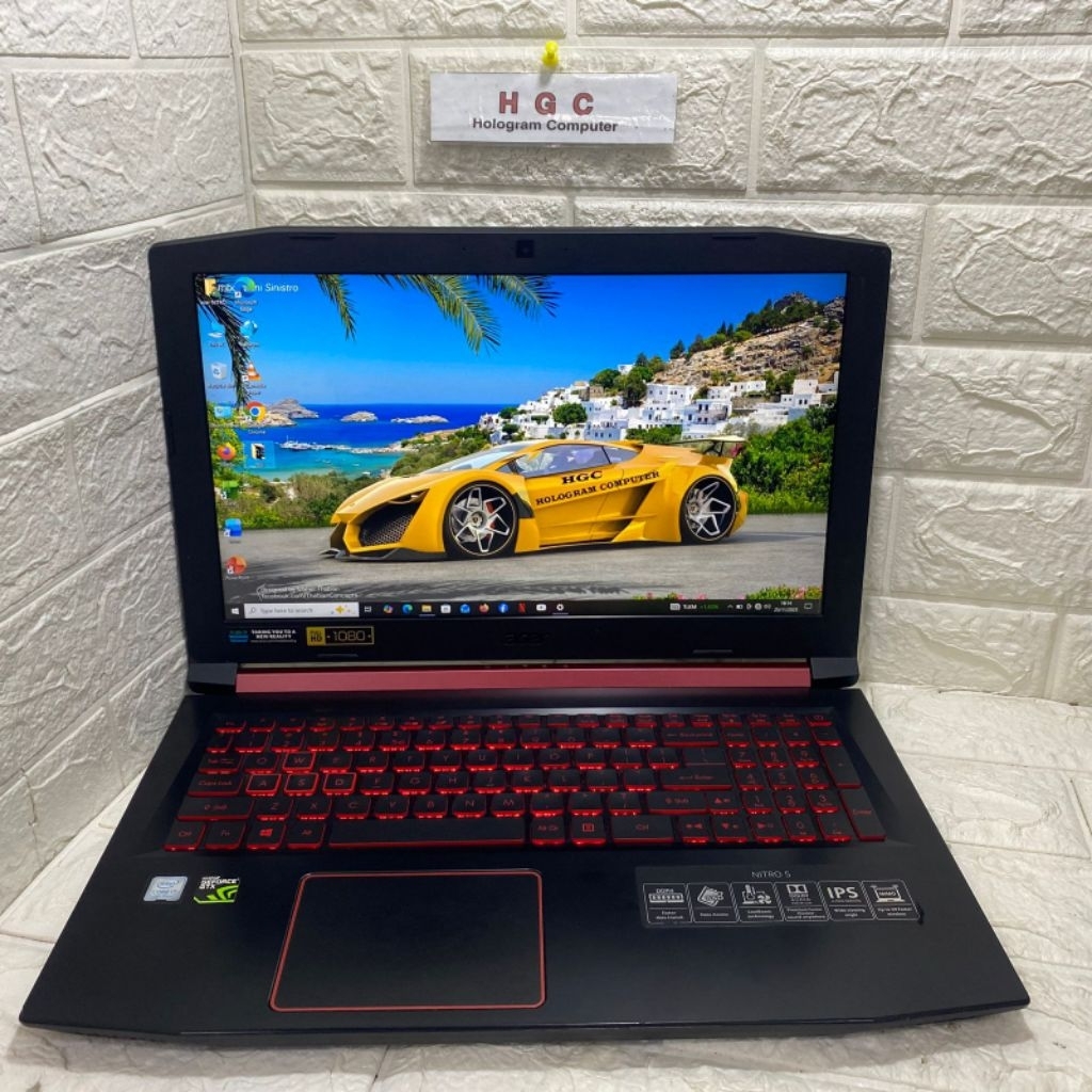 LAPTOP ACER NITRO 5 GAMING CORE I7  GEN 7 VGA GTX 1050 RAM 16 SSD 512 SEPESIAL GAME DAN DESAIN