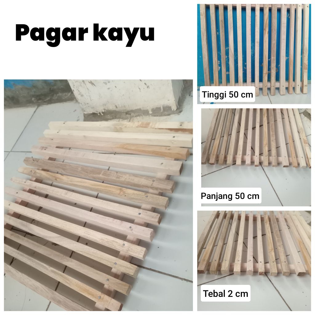 costum Pagar pembatas ruangan miniatur Pagar pembatas bayi Pagar kayu 50 x 50 cm