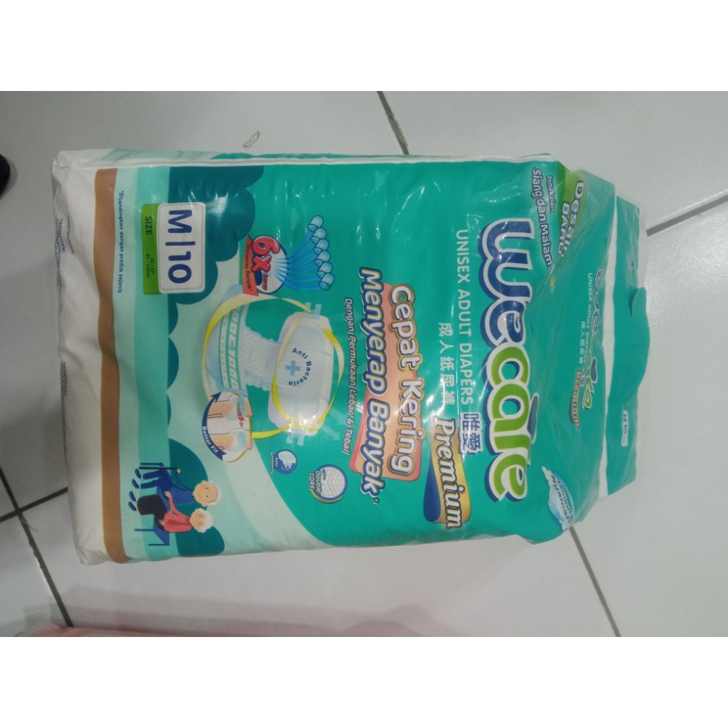 wecare premium M10 & L8 popok dewasa perekat antibacterial