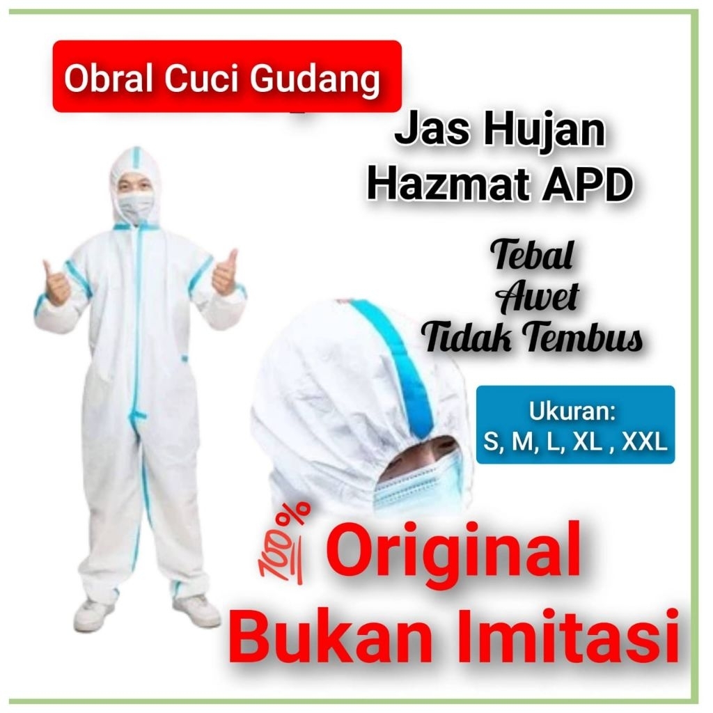 Jas Hujan Spotlight Dewasa Hazmat APD Covid Original Asli Bukan Imitasi Setelan Mantel Tebal Awet Ti
