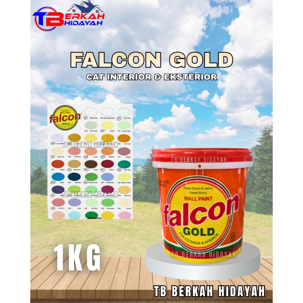 CAT TEMBOK / DINDING 1KG FALCON GOLD CAT PELAPIS TEMBOK CAT DINGDING Cat tembok FALCON GOLD 1 kg cat