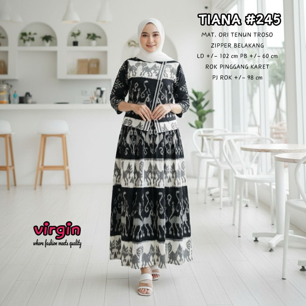 Setelan Tenun Troso Tiana–Setelan Atasan Rok Etnik Elegan Nyaman Dipakai Set Wanita Stelan Tenun Tro