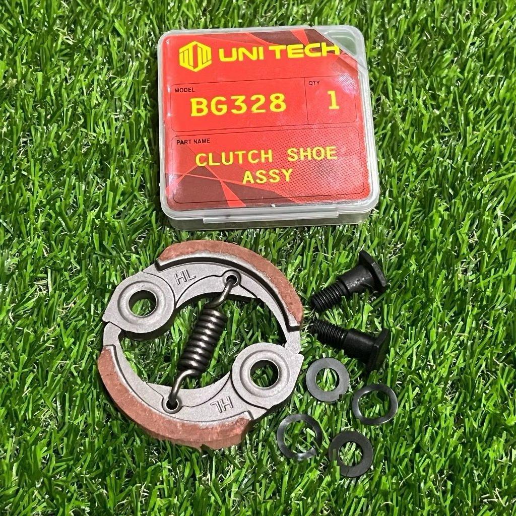 UNITECH 328 KAIN KLOS PLUS BAUT - kampas kopling ganda + baut mesin potong rumput 318 328 338