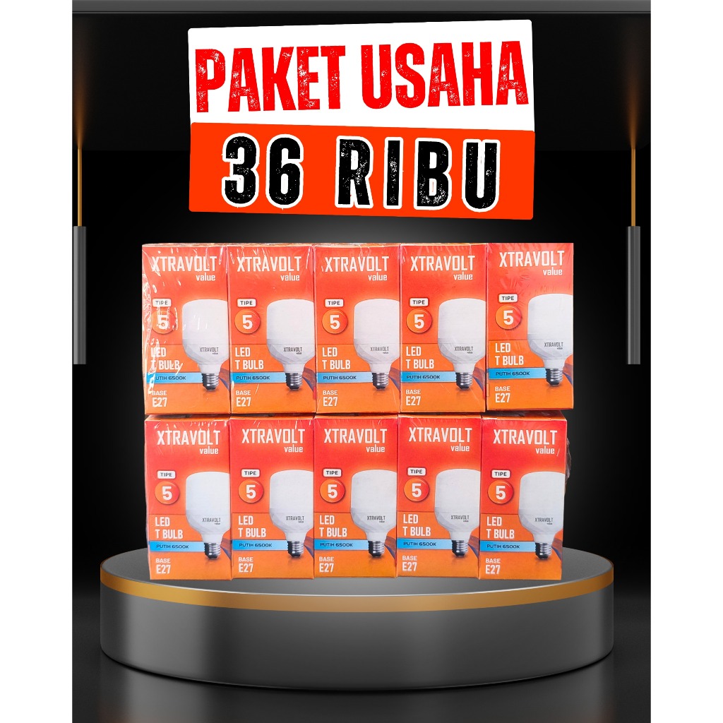 Paket Usaha LAMPU LED 5 watt 10 PCS 36 RIBU Super Untung Super Terang & Awet Bonus Fitting
