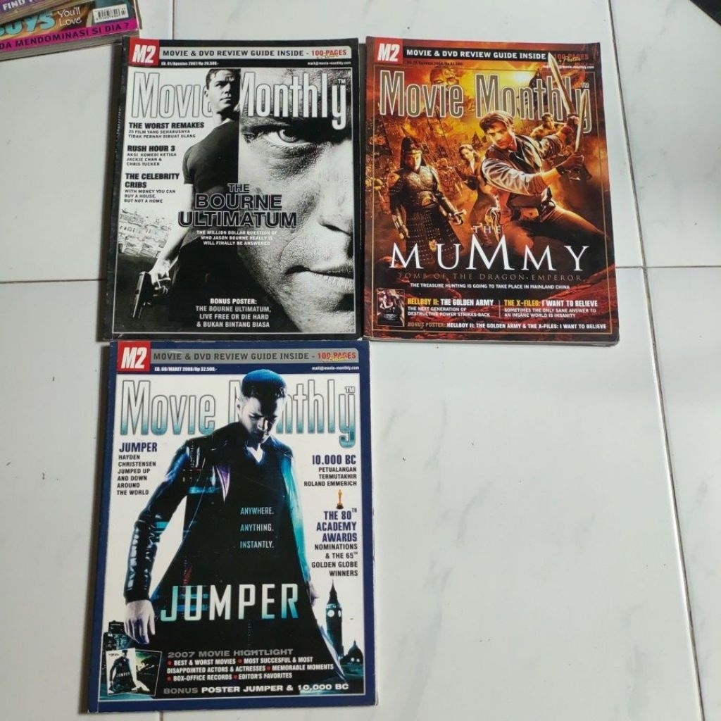 Majalah Movie Monthly Berbagai Edisi Original Preloved