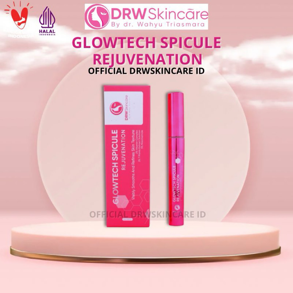 DRW Skincare Serum Glowtech Spicule Rejuvenation Atasi Bopeng Scar Bekas Jerawat