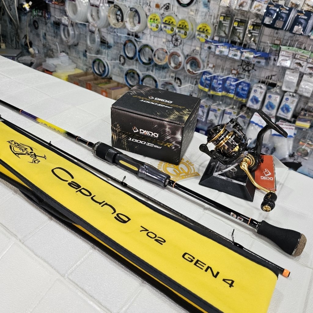 Set Ultralight Spinning || Joran Relix Nusantara SP Capung 702 SE UL (Yellow GEN 4) Dan Reel Daido P