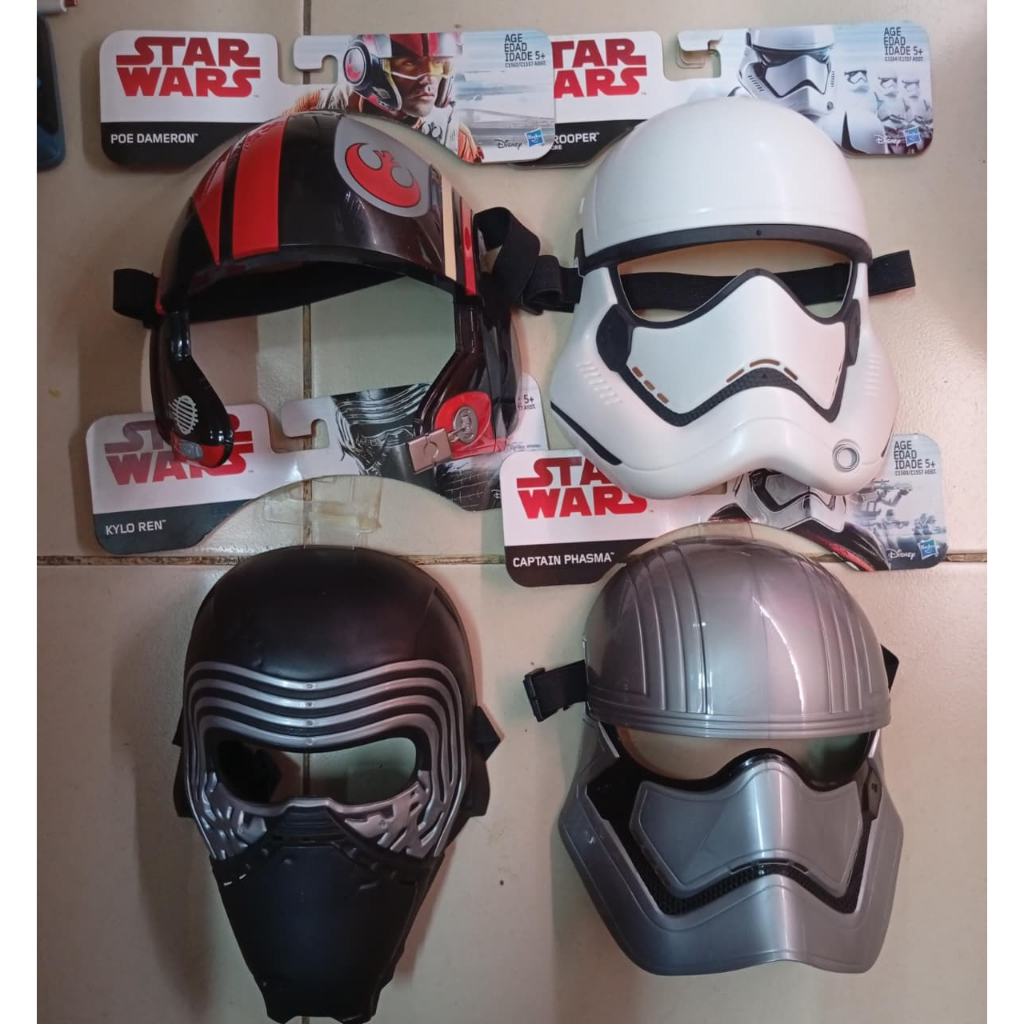 Topeng / Mask Star Wars Kylo Ren Poe Dameron  Hasbro Original