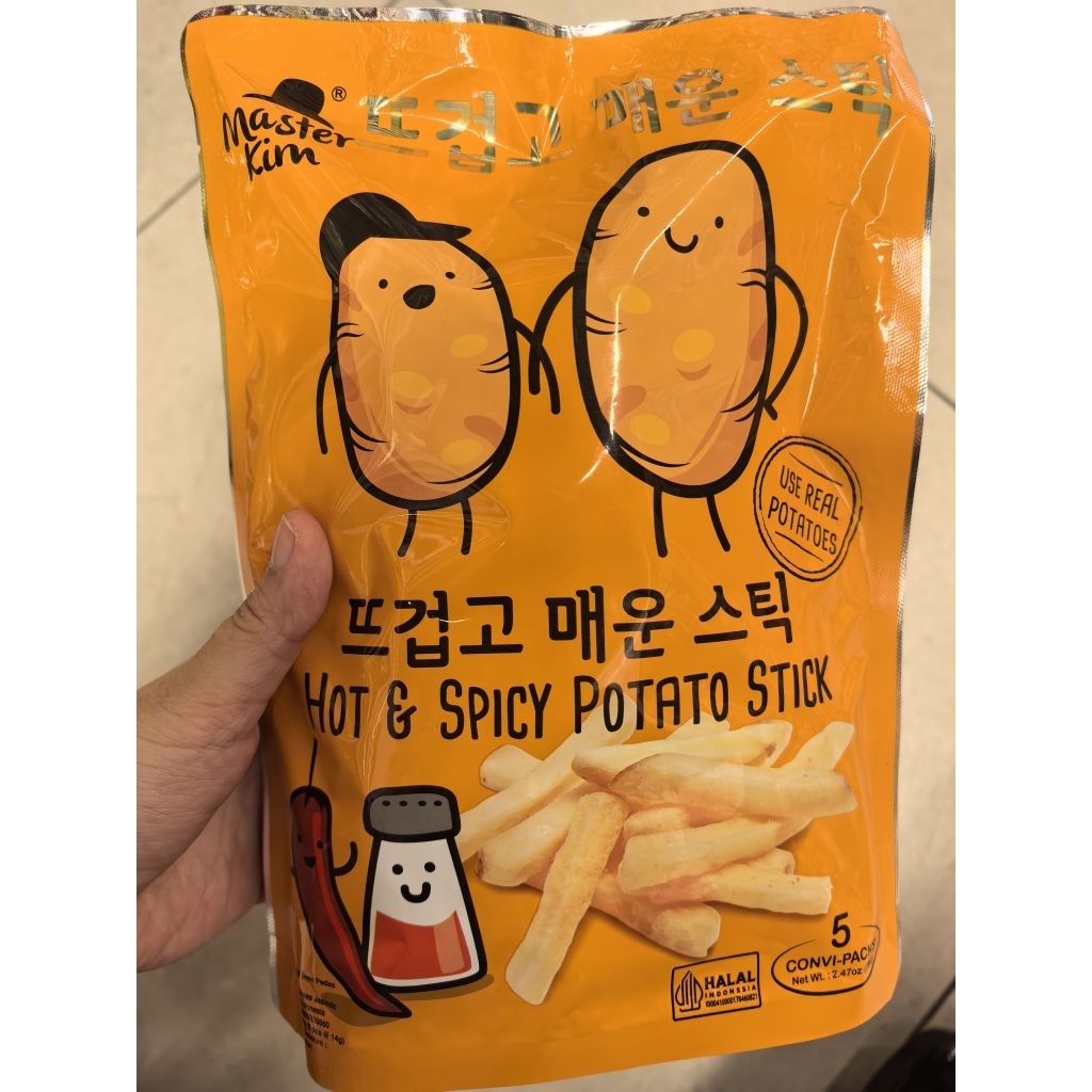 MASTER KIM HOT SPICY POTATO STICK. MASTER KIM HONEY BUTTER POTATO STICK. MASTER KIM SALTED POTATO ST
