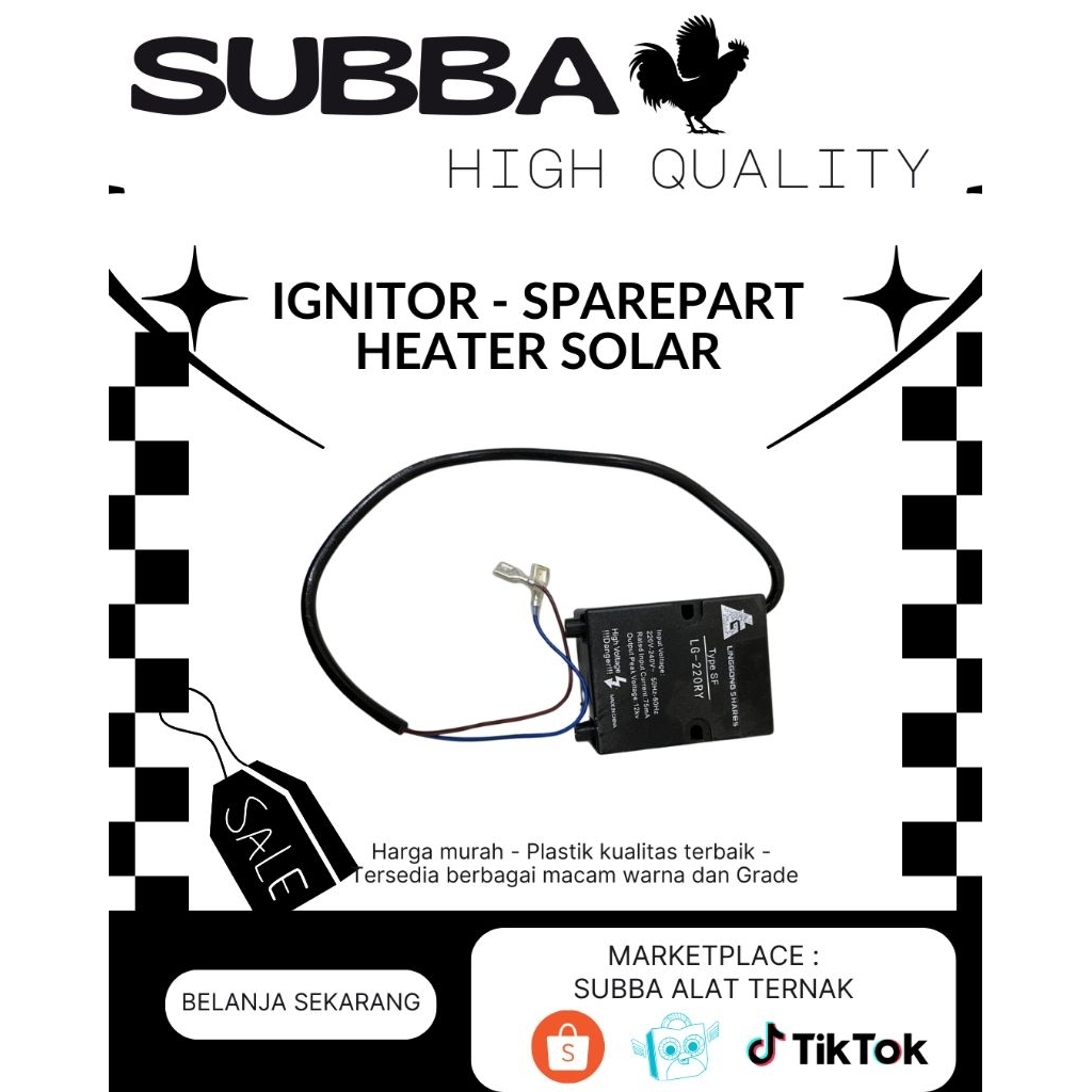 IGNITOR - Sparepart ignitor heater solar pemanas kandang ayam/ penghangat anak ayam